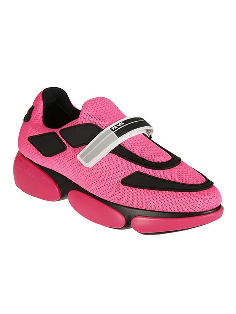 pink and white prada sneakers|hot pink prada sneakers.